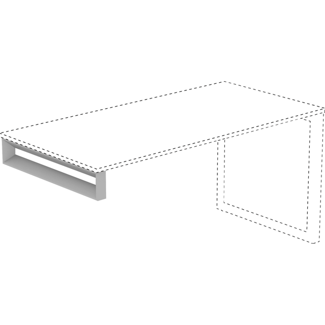 SP RICHARDS 16207 Lorell Relevance Series Desk Leg Frame, Short Side, Silver, For 29 1/2inD Desk