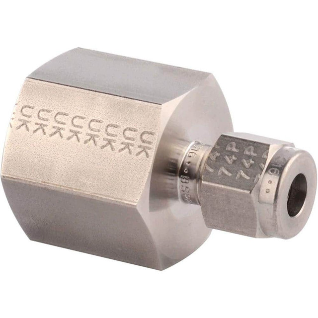 Parker 6FSC2N-316 Compression Tube Connector: 1/8-27" Thread, Compression x FNPT