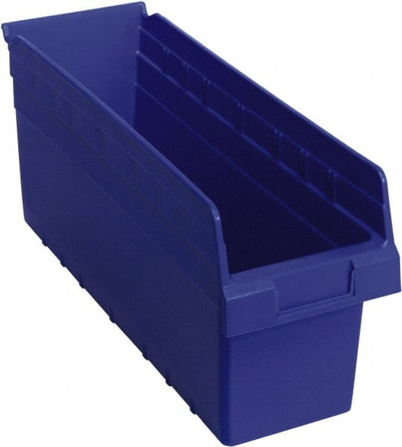 Quantum Storage QSB804BL Plastic Hopper Shelf Bin: Blue