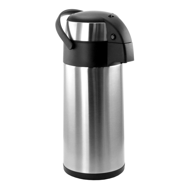 MEGAGOODS, INC. 995111995M MegaChef 5 Quart Stainless Steel Airpot Hot Water Dispenser for Coffee and Tea MEGAGOODS, INC. 995111995M MegaChef 5 Quart Stainless Steel Airpot Hot Water Dispenser for Coffee and Tea