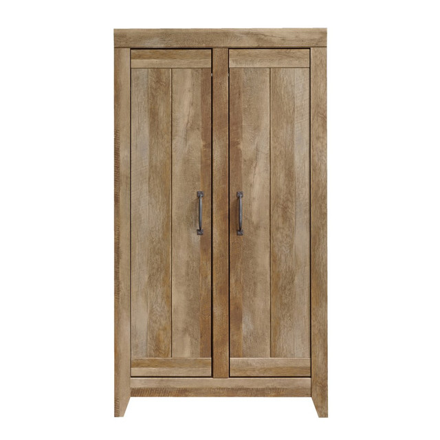 SAUDER WOODWORKING CO. 418141 Sauder Adept Wide Wood Storage Cabinet, Craftsman Oak SAUDER WOODWORKING CO. 418141 Sauder Adept Wide Wood Storage Cabinet, Craftsman Oak