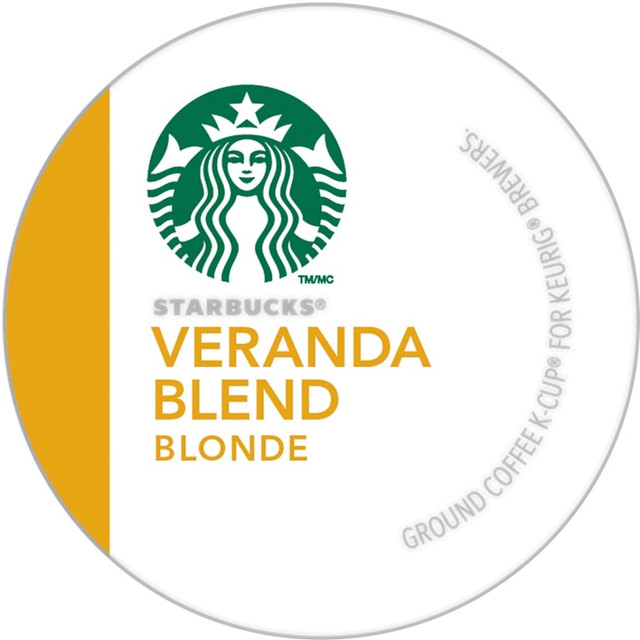 GREEN MOUNTAIN COFFEE ROASTERS, INC. 9577 Starbucks Single-Serve Coffee K-Cup, Veranda Blend, Carton Of 24 GREEN MOUNTAIN COFFEE ROASTERS, INC. 9577 Starbucks Single-Serve Coffee K-Cup, Veranda Blend, Carton Of 24