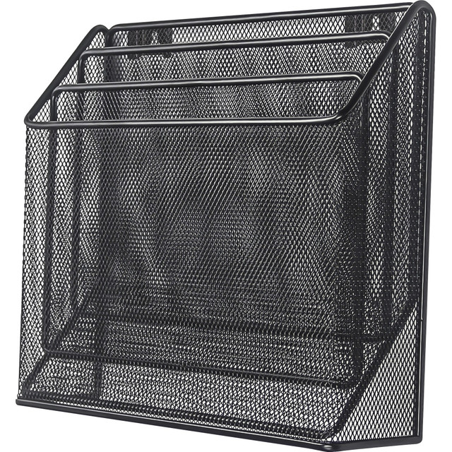 SP RICHARDS 84138 Lorell Mesh 3-Tier Desktop Sorter, Black