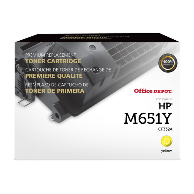 CLOVER TECHNOLOGIES GROUP, LLC Office Depot 200787P  Remanufactured Yellow Toner Cartridge Replacement For HP 654A, CF332A, OD654AY