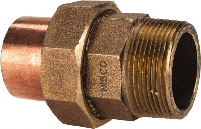 NIBCO B260550 Cast Copper Pipe Union: 1-1/2" Fitting, C x M, Pressure Fitting