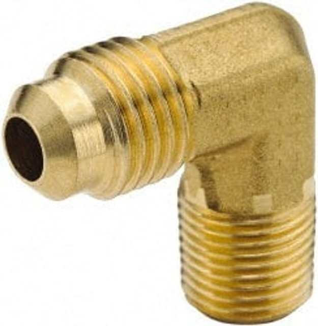 Parker 149F-5-6 Brass Flared Tube Male Elbow: 5/16" Tube OD, 3/8-18 Thread, 45 ° Flared Angle