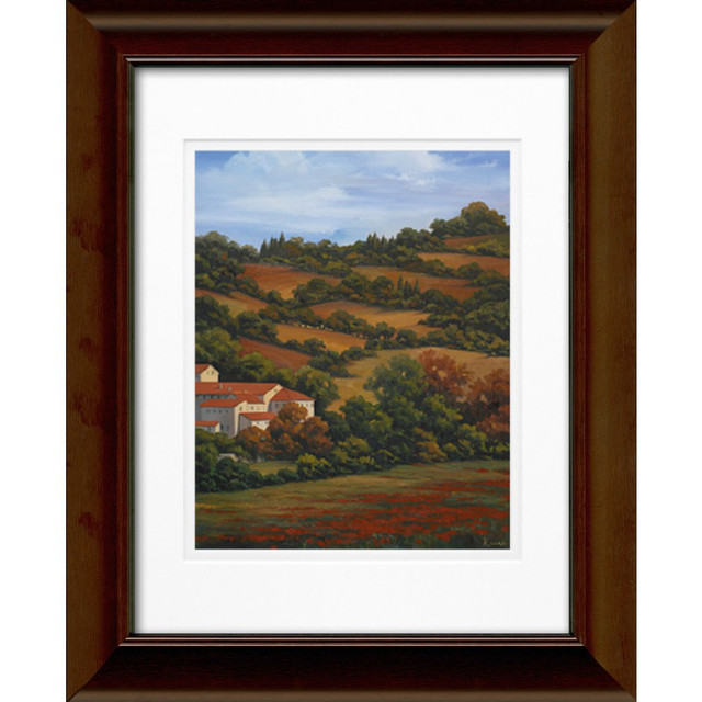 LCO DESTINY LLC Timeless Frames 55334  Katrina Framed Floral Artwork, 11in x 14in, Brown, Italian Countryside