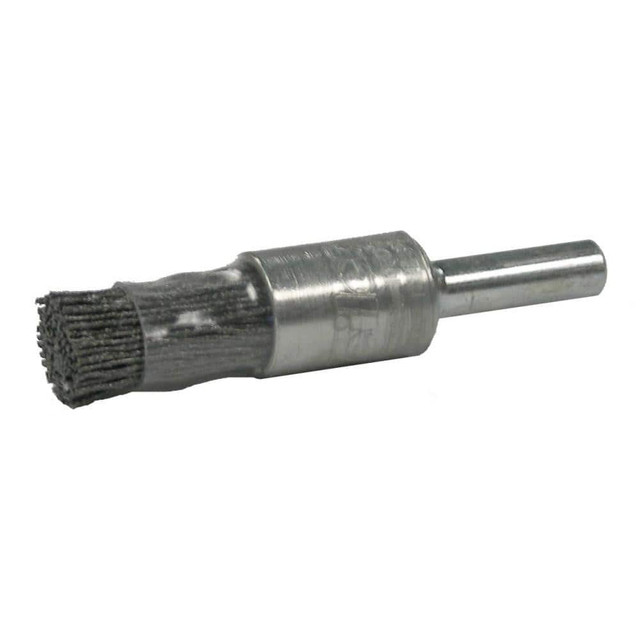 Weiler 86098 End Brushes: 3/8" Dia, Nylon, Crimped Wire