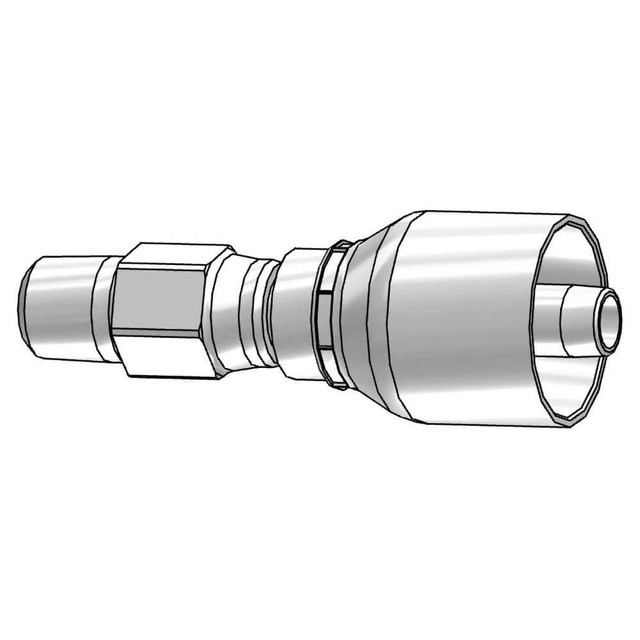 Parker 11343-4-6 Hydraulic Hose Male NPTF Pipe Swivel Fitting: 0.375" ID, 6 mm, 1/4"