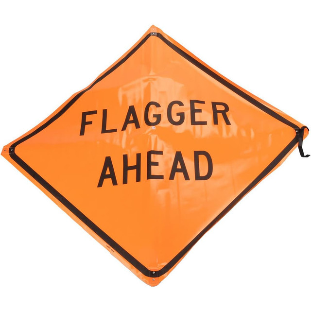 PRO-SAFE 07-800-4703-L Traffic Control Sign: Triangle, "Flagger Ahead"