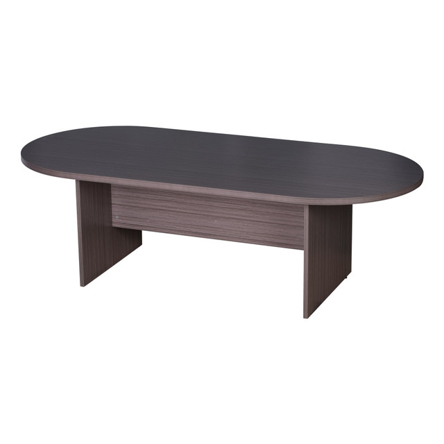 NORSTAR OFFICE PRODUCTS INC. N136-DW Boss Office Products 95inW Wood Race Track Conference Table, Driftwood NORSTAR OFFICE PRODUCTS INC. N136-DW Boss Office Products 95inW Wood Race Track Conference Table, Driftwood
