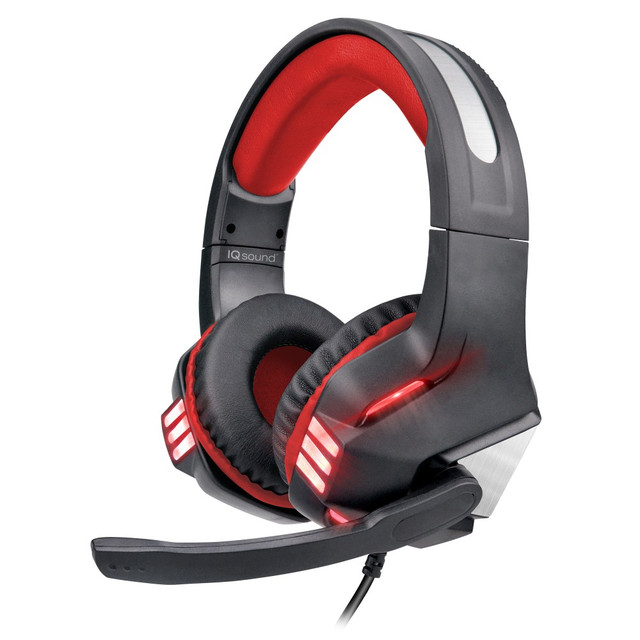 SUPERSONIC INC. IQ-480G - RED Supersonic Pro-Wired Gaming Headset, Red