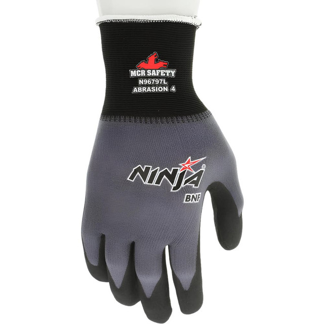 MCR Safety N96797XS General Purpose Work Gloves: X-Small, Nitrile Coated, Nylon & Spandex