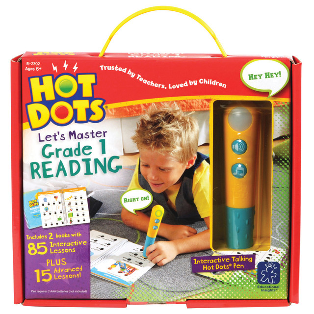 EDUCATIONAL INSIGHTS EI-2392 Hot Dots Lets Master Grade 1 Reading Set With Hot Dots Pen, Grade 1 EDUCATIONAL INSIGHTS EI-2392 Hot Dots Lets Master Grade 1 Reading Set With Hot Dots Pen, Grade 1