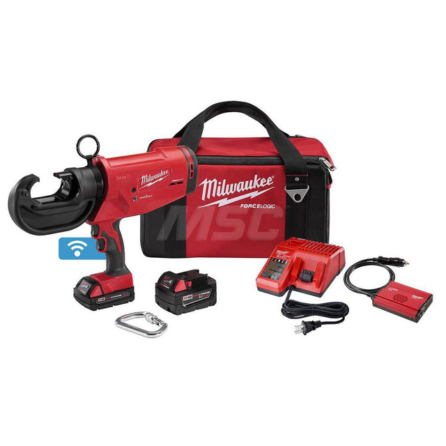 Milwaukee Tool 2778-22 Power Crimper: 2 Lithium-ion Battery Included, 18Ah, Straight Handle, 18V