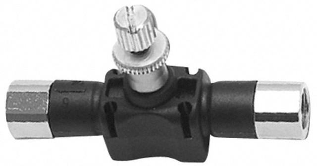 Legris 7771 13 13 Air Flow Control Valve: Threaded In-Line Flow Controls, BSPP, 1/4" Tube OD