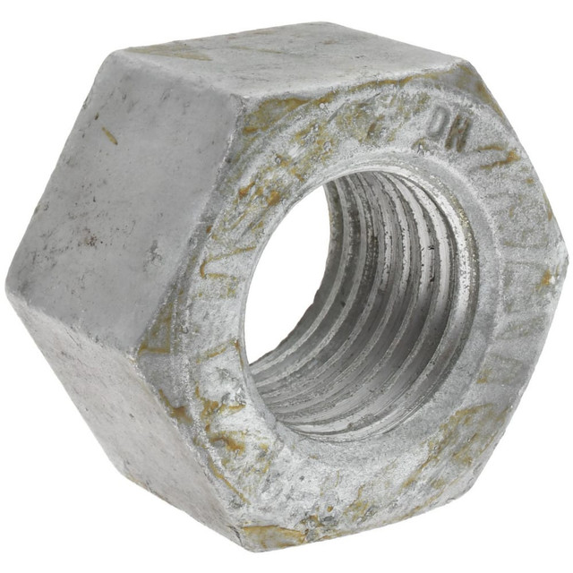 Value Collection 335126BR Hex Nut: 1-1/2 - 6, A563 Grade DH Steel, Hot Dipped Galvanized Finish