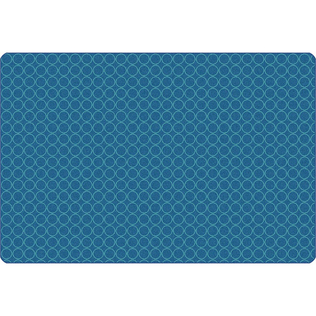 CARPETS FOR KIDS ETC. INC. 4154 Carpets for Kids KIDSoft Comforting Circles Tonal Solid Rug, 4" x 6ft, Blue/Teal