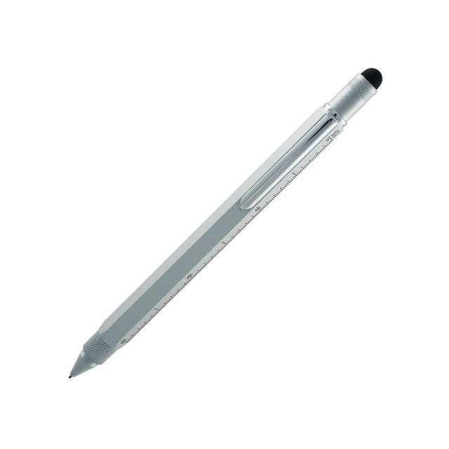 YAFA A PEN COMPANY Monteverde MV35241  One Touch Tool Pencil, 0.9 mm, #2 Soft, Silver Barrel, Black Lead