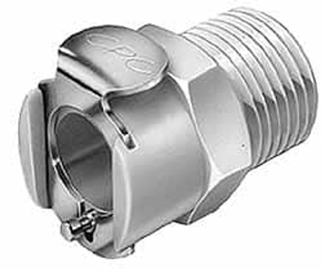 CPC Colder Products PLCD10006BSPT 1/4" Nominal Flow, 3/8 BSPT Thread, Male, Inline Threaded-Female Socket