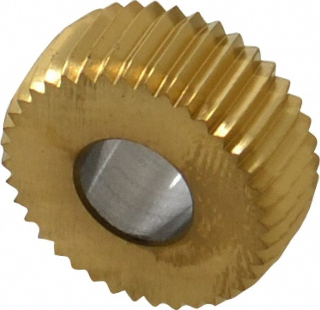 MSC GKSV220 Convex Knurl Wheel: 5/8" Dia, 90 ° Tooth Angle, 20 TPI, Straight, Cobalt