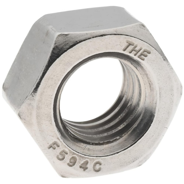 Value Collection R83920622 Hex Nut: 7/16-14, Grade 18-8 Stainless Steel, Uncoated