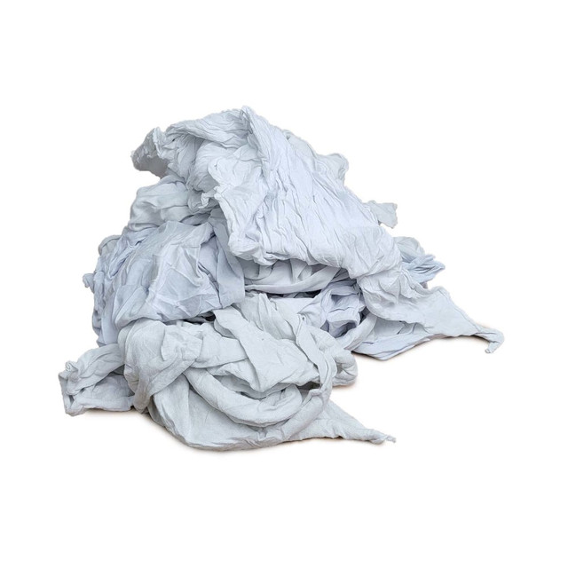 R&R TEXTILE MILLS INC 99008-3 Pro-Clean Basics Jersey T-Shirt Rags, Mixed Sizes, White, 3-Lb