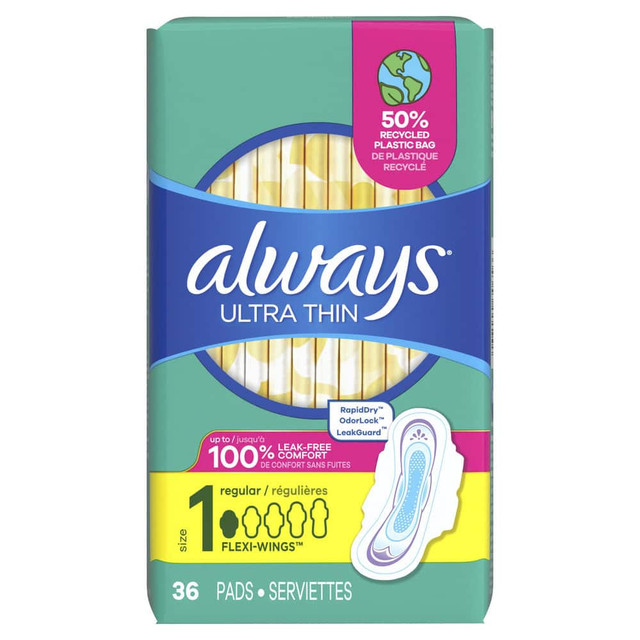 Always PGC08322 (6) 36-Packs Folded Sanitary Napkins