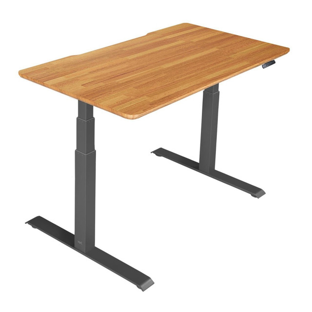 VARIDESK LLC 400814 Vari Electric 60inW Standing Desk, Butcher Block