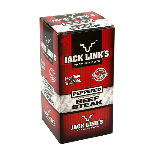 LINEAR 2028 Jack Links Beef Steak, Peppered, 1 Oz, Pack Of 12