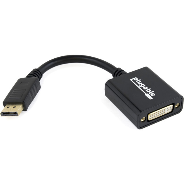PLUGABLE TECHNOLOGIES Plugable DPM-DVIF  DisplayPort to DVI Adapter - (Supports Windows and Linux Systems and Displays up to 4K UHD 3840x2160@30Hz), Driverless