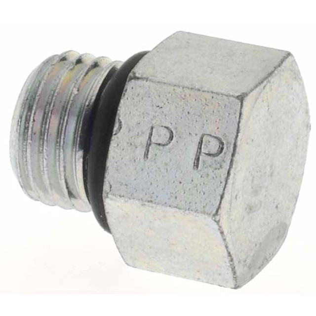 Parker -16295-1 Industrial Pipe Hex Plug: 3/8-24 Male Thread, Male Straight Thread O-Ring