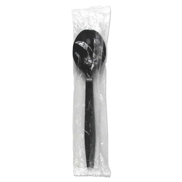 LAGASSE, INC. BWKSSHWPPBIW Boardwalk Heavyweight Wrapped Polypropylene Soup Spoons, Black, Pack Of 1,000 Spoons