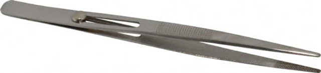 Value Collection 11032-SA Assembly Tweezer: Slide Locking Broad Point & Serrated Body Tip, 5-3/4" OAL