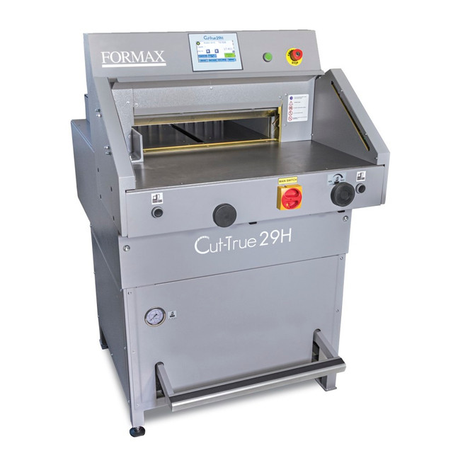 FORMAX LLC CUT-TRUE 29H Formax Cut-True 29H Hydraulic Automatic Guillotine Paper Cutter With LED Laser Line, 20-1/2in, Gray