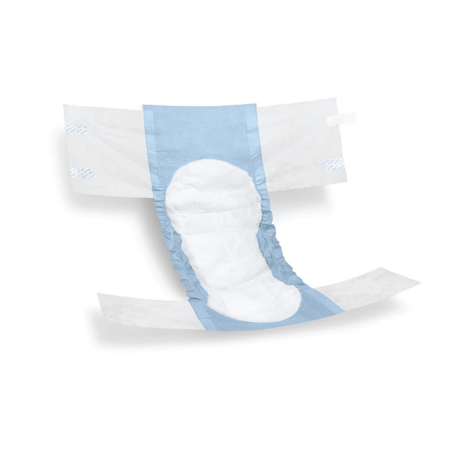 MEDLINE INDUSTRIES, INC. FITEXTRALGZ FitRight Extra Disposable Briefs, Large, Blue/White, Bag Of 20 Briefs