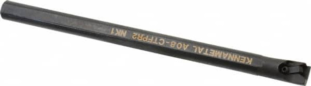 Kennametal 1094874 Indexable Boring Bar: A08CTFPR2, 15.24 mm Min Bore Dia, Right Hand Cut, 1/2" Shank Dia, Steel