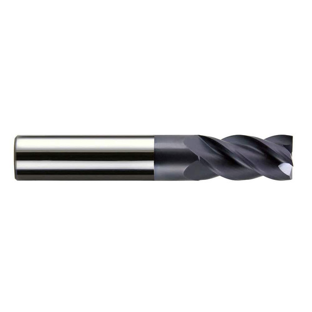 Melin Tool 54134 Square End Mill: 9/64'' Dia, 9/16'' LOC, 3/16'' Shank Dia, 2'' OAL, 4 Flutes, Solid Carbide