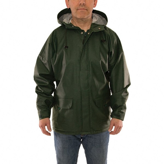 Tingley J33118.2X Rain Jacket: Size 2XL, Green, Polyester