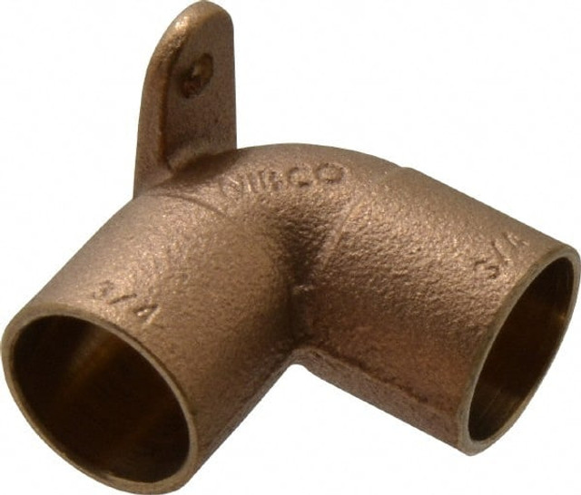 NIBCO B073600 Cast Copper Pipe 90 ° Drop Ear Elbow: 3/4" Fitting, C x C, Pressure Fitting