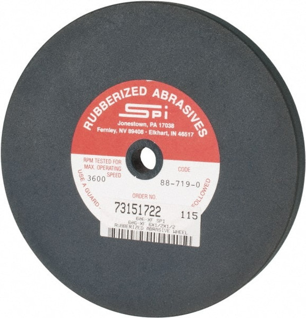 MSC 606-XF Surface Grinding Wheel: 6" Dia, 1/2" Thick, 1/2" Hole, 240 Grit