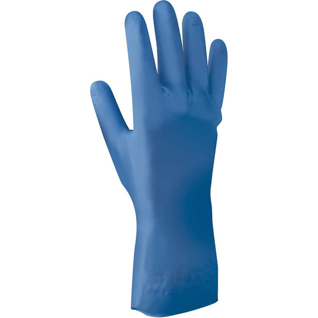 SHOWA 707D-11 Chemical Resistant Gloves: Size 2X-Large, 9.00 Thick, Nitrile, Nitrile, Unsupported, Cut & Chemical Resistant