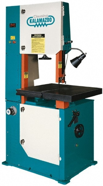 Clausing V2012F Vertical Bandsaw: Variable Speed Pulley Drive, 20" Throat Capacity, 12" Height Capacity