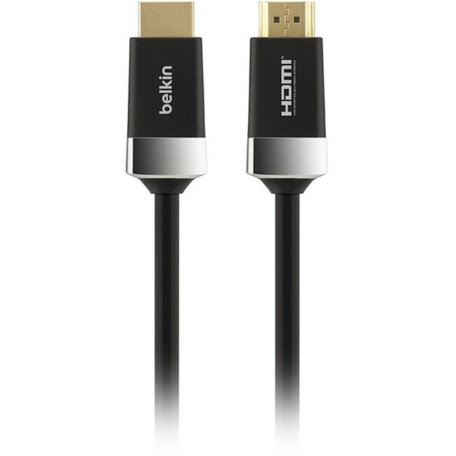 BELKIN, INC. AV10050BT1M Belkin High Speed HDMI Audio/Video Cable - 3.28 ft HDMI A/V Cable for TV, Audio/Video Device, HDTV - First End: 1 x HDMI 1.4 Digital Audio/Video - Male - Second End: 1 x HDMI 1.4 Digital Audio/Video - Male - 15 Gbit/s - Suppo