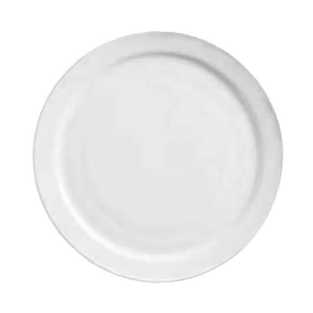 WORLD TABLEWARE INC. World Tableware 840-440N-15  Porcelain Narrow-Rim Round Plates, 10 3/8in, White, Pack Of 24 Plates