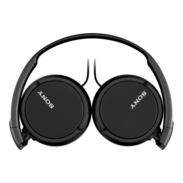 Get an immersive audio experience with these Sony ZX110 wired headphones. The padded earcups provide optimal comfort during long sessions, while the swivel folding design supports hassle-free portability. An integrated microphone and in-line controls support hands-free calls for simple operation, and the 12Hz - 22kHz frequency response produces rich detail and vibrant sound. These Sony ZX110 wired headphones feature an enfolding closed-back build for lossless audio playback and minimal distractions.  Over-the-ear design to provide optimal listening comfort.  Built-in microphone and in-line controls support hands free calls.  30mm neodymium dynamic driver for optimal precision and clarity.  Enfolding closed-back design to limit distractions.  12Hz - 22kHz frequency response for detailed audio and rich bass.