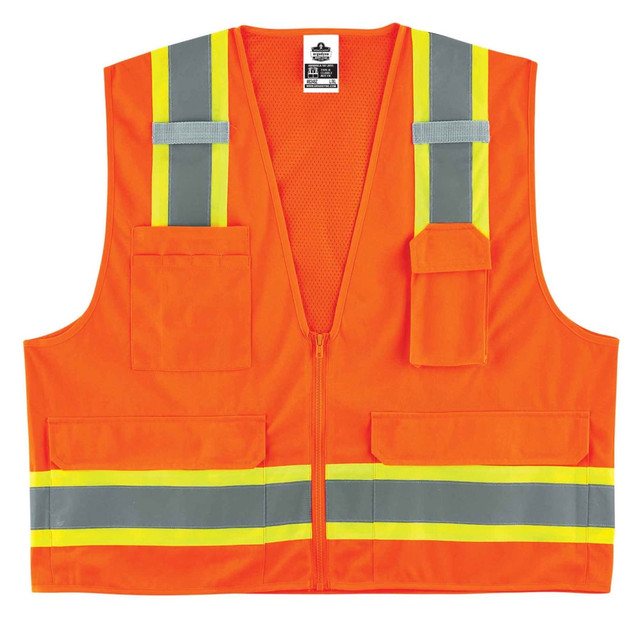 ERGODYNE CORPORATION 24069 Ergodyne GloWear Safety Vest, 2-Tone Surveyors, Type-R Class 2, 4X/5X, Orange, 8248Z