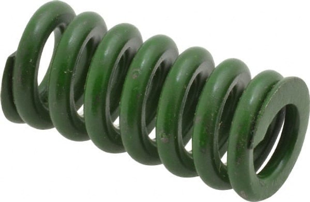 Associated Spring Raymond 106-305 Die Spring: 5/8" Hole Dia, 11/32" Rod Dia, 1-1/4" Free Length, Green