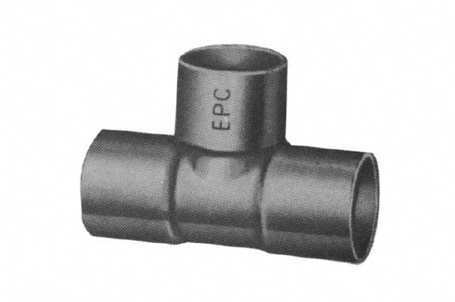 Mueller Industries W 04002 Wrot Copper Pipe Tee: 3/8" x 3/8" x 1/4" Fitting, C x C x C, Solder Joint