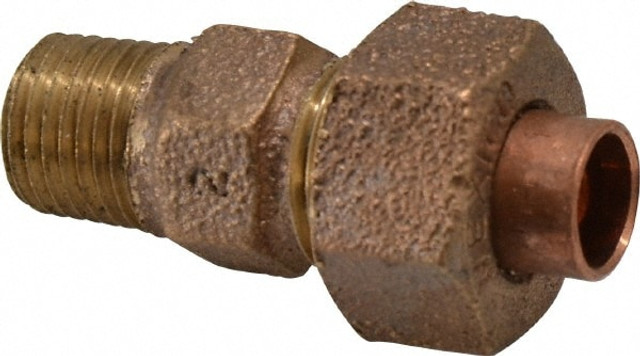 NIBCO B260000 Cast Copper Pipe Union: 1/4" Fitting, C x M, Pressure Fitting